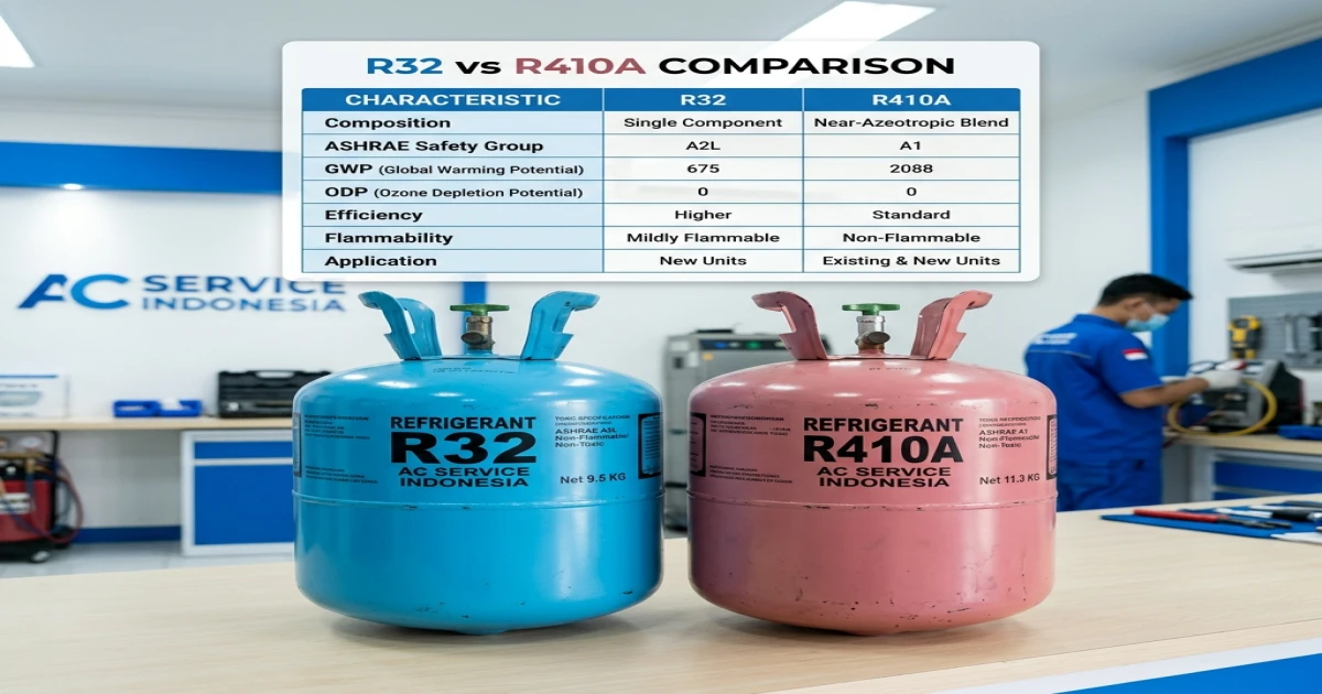 Harga Isi Freon AC R32 vs R410A 2026: Mana Lebih Hemat? - AIRE